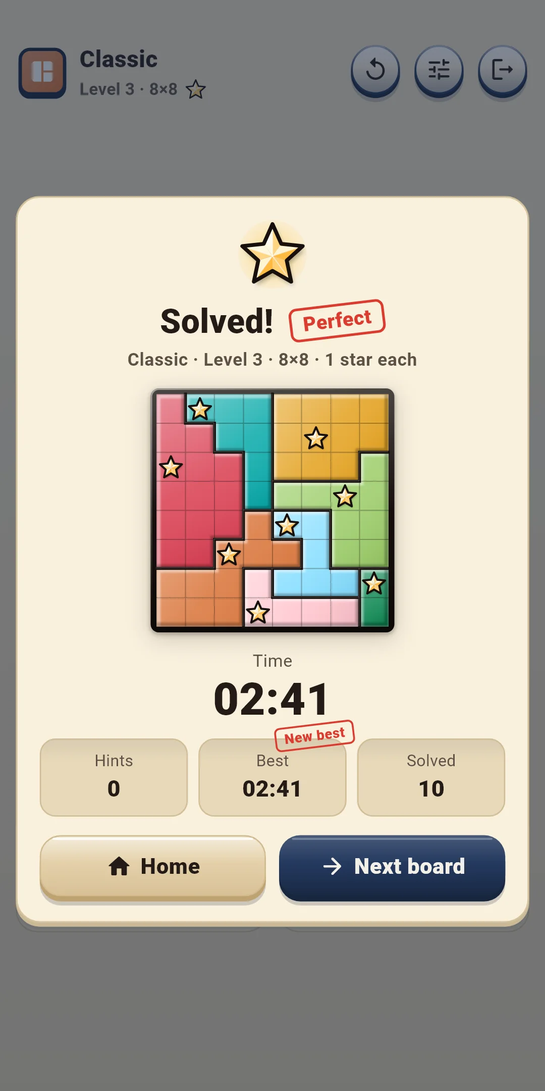 Classic — solved (Perfect, new best)