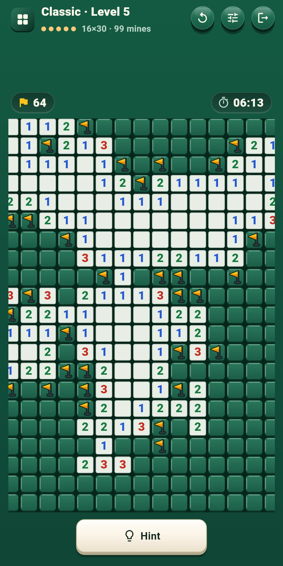 Classic — playing a big 16×30 board