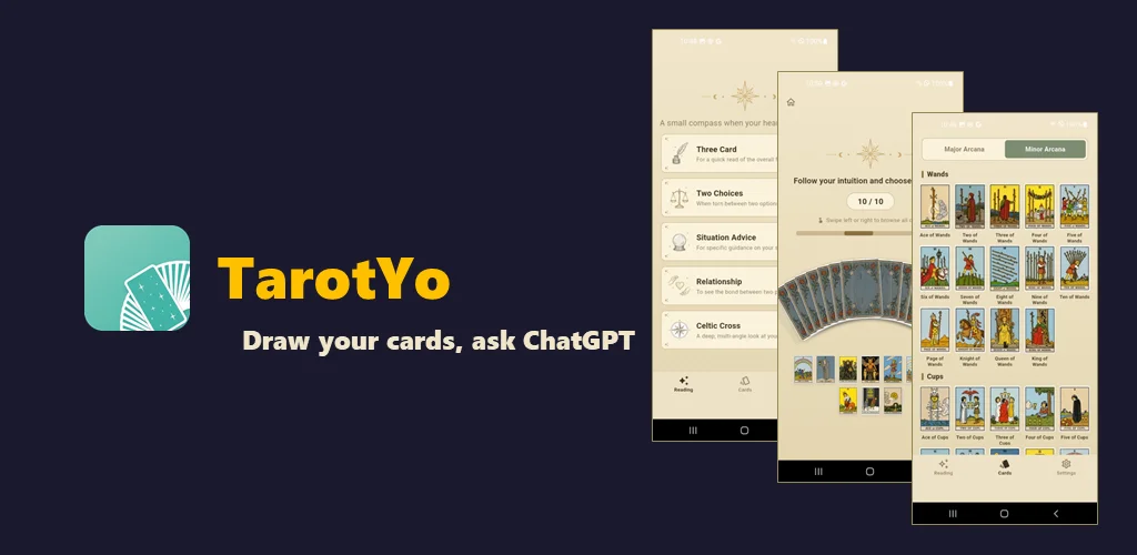 TarotYo - Draw your cards, ask ChatGPT