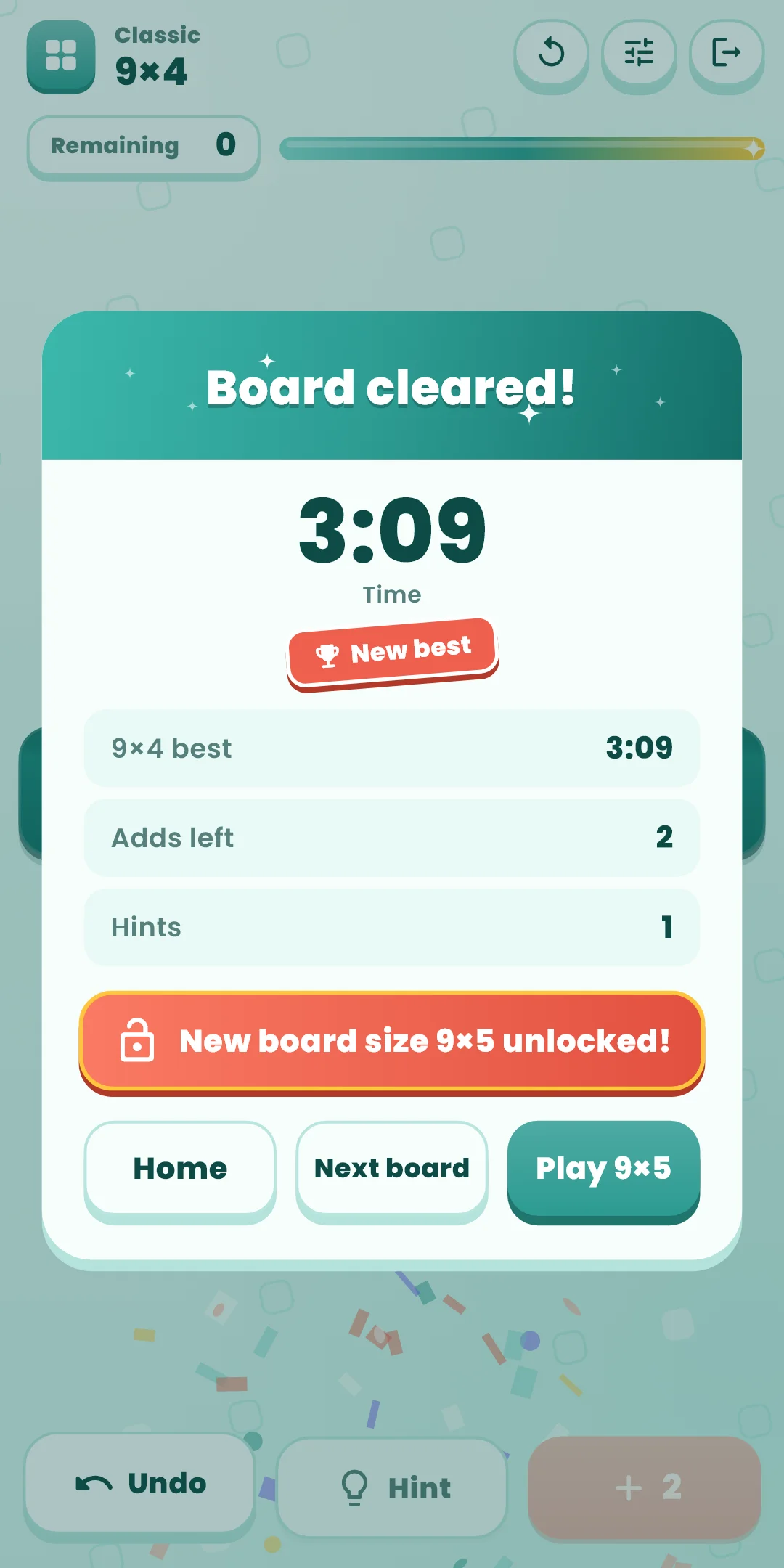 Classic — board cleared